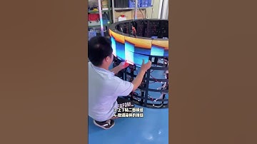 JC cylinder LED screen assembly #leddisplay #ledscreen #ledwall #ledpanel #leddisplayscreen