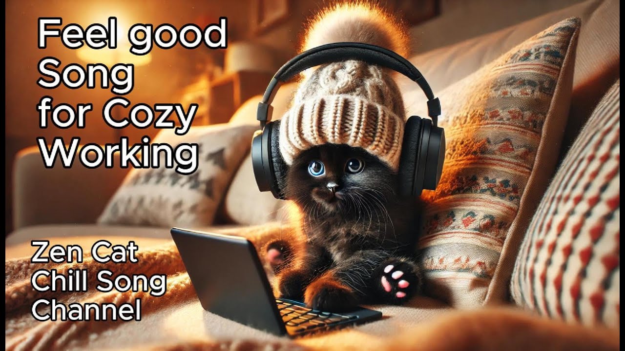 Feel Good Song for Cozy Working | Zen Cat Chill Songs 🎶