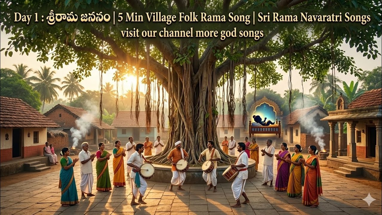 Day 1: శ్రీరామ జననం | 5 Min Village Folk Rama Song | Sri Rama Navaratri ...