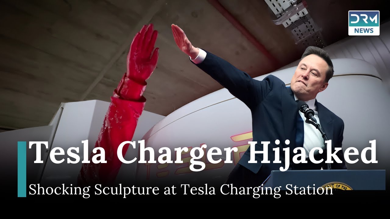 Artist Hijacks Tesla Station After Musk’s Controversial Gesture | DRM News | AC1I