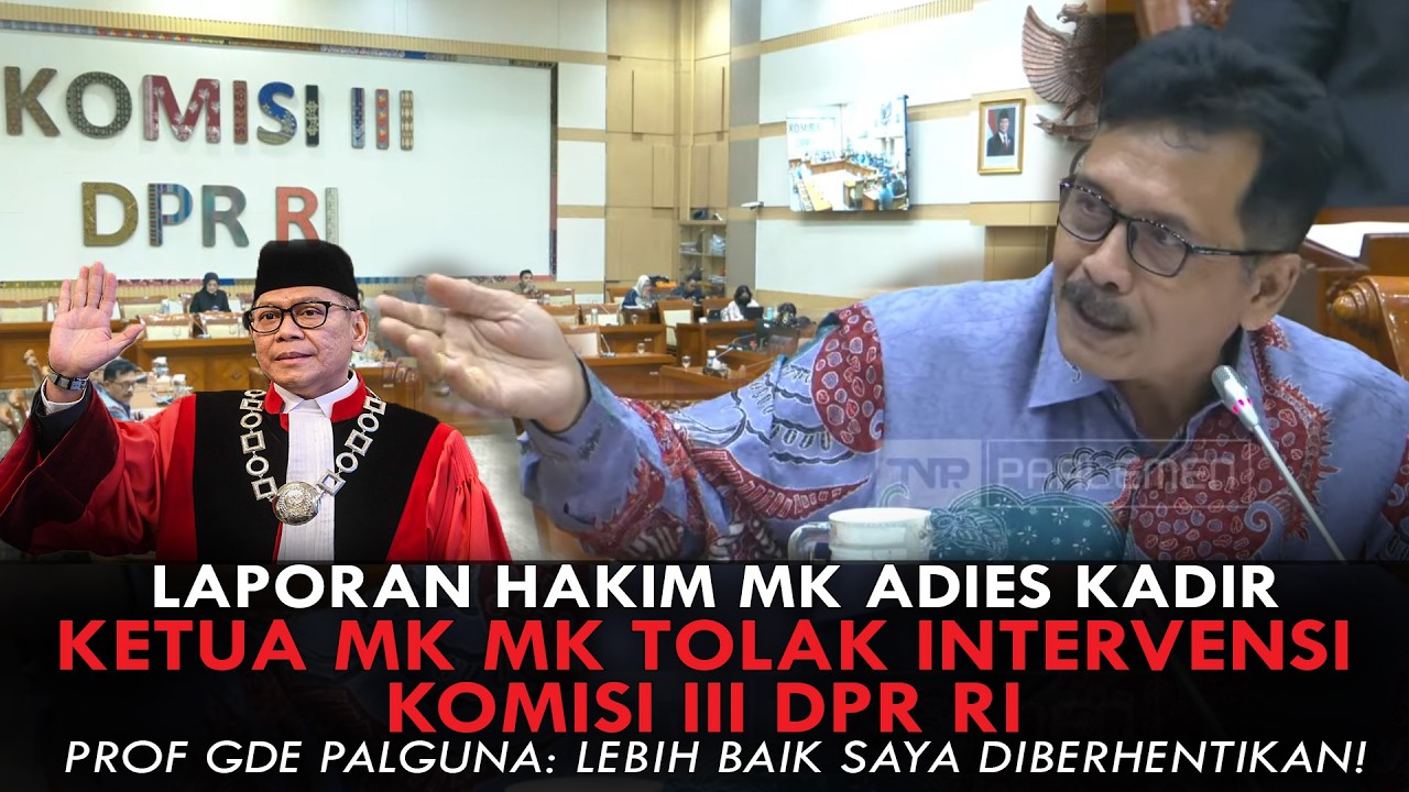 TEGAS! KETUA MK MK TOLAK INTERVENSI KOMISI III DPR. PROF GDE PALGUNA: LEBIH BAIK SAYA DIBERHENTIKAN!