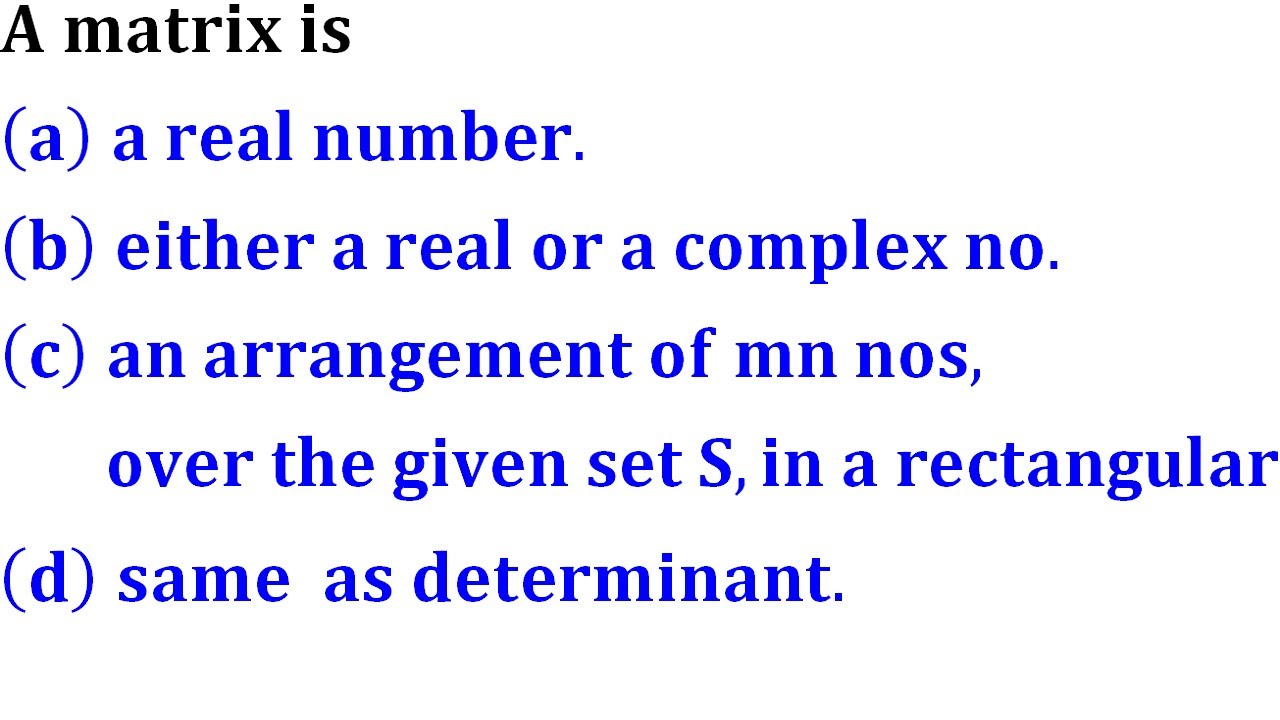 an arrangement of rows and columns tgt pgt mathematics linear algebra ...