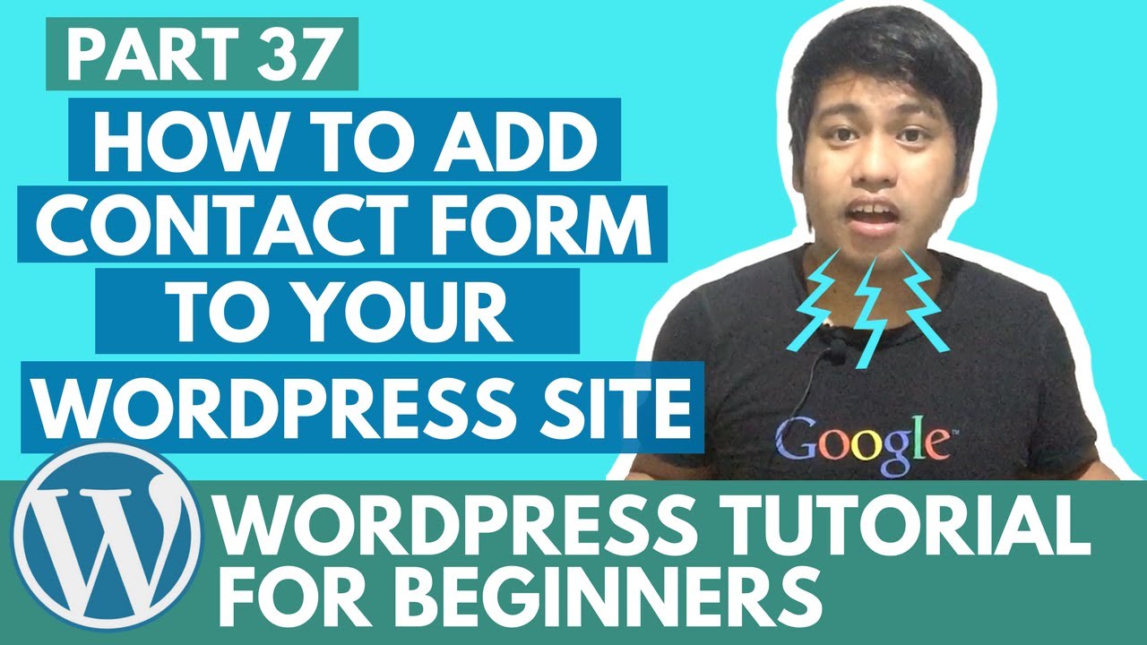 WordPress Tutorial for Beginners - How to Add a Contact Form to your ...
