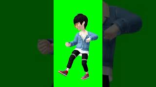 Boy Green Screen Cartoon Dance Vfx Video