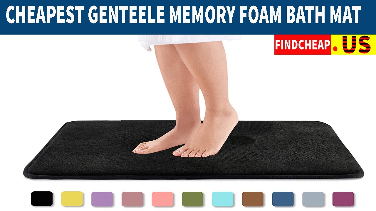 Cheapest Genteele Memory Foam Bath Mat Non Slip Absorbent Super Cozy