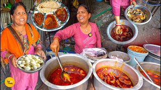 Crorepati Dil Wali Aunty Ki Sabse Sasti Unlimited Non Veg Thali Rs 60- Only L Noida Street Food