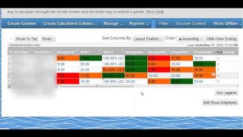 Blackboard 9.1.13: Choose Column Visibility to Students