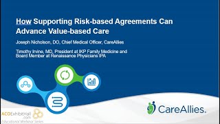 How Supporting Risk Based Agreements Can Advance Value based Care