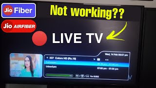 Jio airfiber set top box live tv not working error state 1 problem | How to watch live tv in jio stb