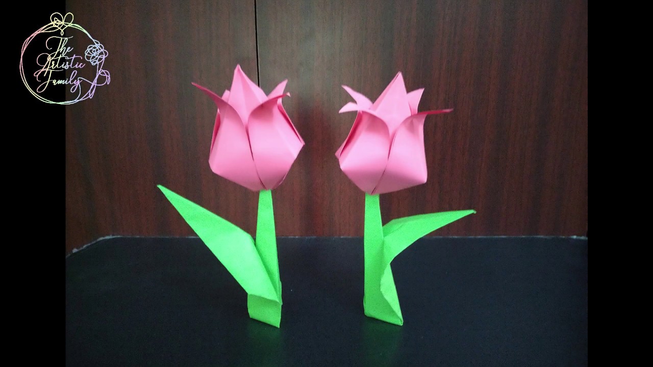 HOW TO MAKE EASY TULIP ORIGAMI FLOWERS 🌷💐 - YouTube