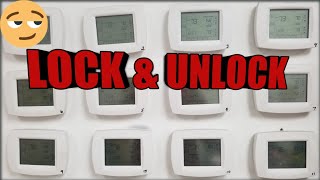 How to lock & unlock Honeywell thermostat!!!!!!?????