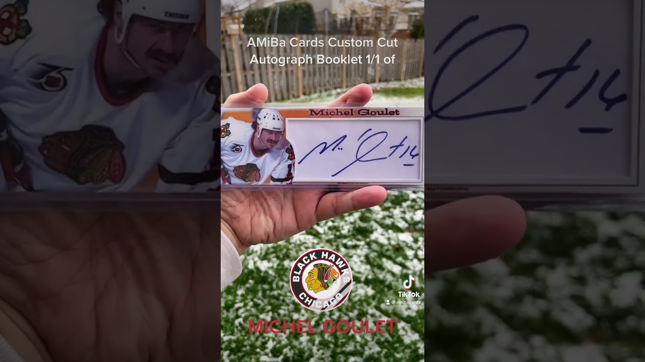 AMiBa Cards Custom Cut Autograph 1/1 Booklet of MICHEL GOULET! AVAILABLE FOR SALE! Commissions open!