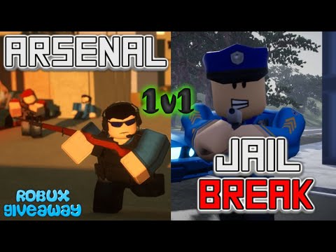 Jailbreak Arsenal 1v1 Playing Server With Subs Roblox Live Stream Now Croper Crape Youtube - 1v1 roblox games