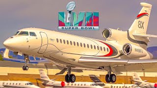 (4K) Super Bowl Private Jet Traffic | Plane Spotting Scottsdale (KSDL)