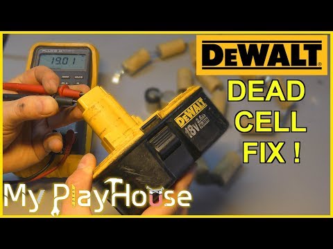 Repairing a dead 18 volt NI-MH DeWalt Battery Pack - 763 