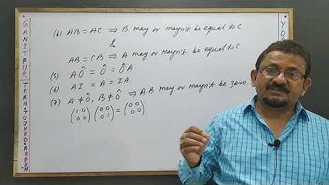 Algebra of Matrices 3[Matrix Multiplication -1] by Yogendra Bahadur Singh 