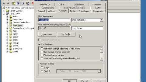 Modify Domain User Account Properties