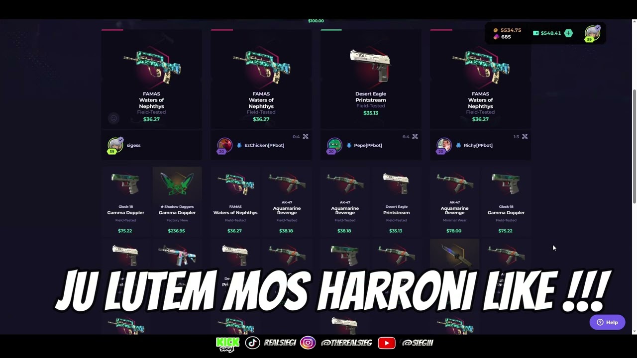 SHADOW DAGGERS DOPPLER BLUE PHASE 4 $304 !! - CSGO CASE OPENING - SKIN.CLUB