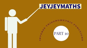INVERSE TRIGONOMETRIC FUNCTIONS PART 10 Prepared by BINOY XAVIER MSc,BEd,SET