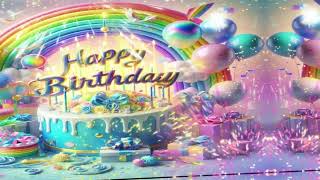 Happy birthday song animated 3D cake countdown birthday 4K video happy birthday rainbow 🌈🌈🎁🎁