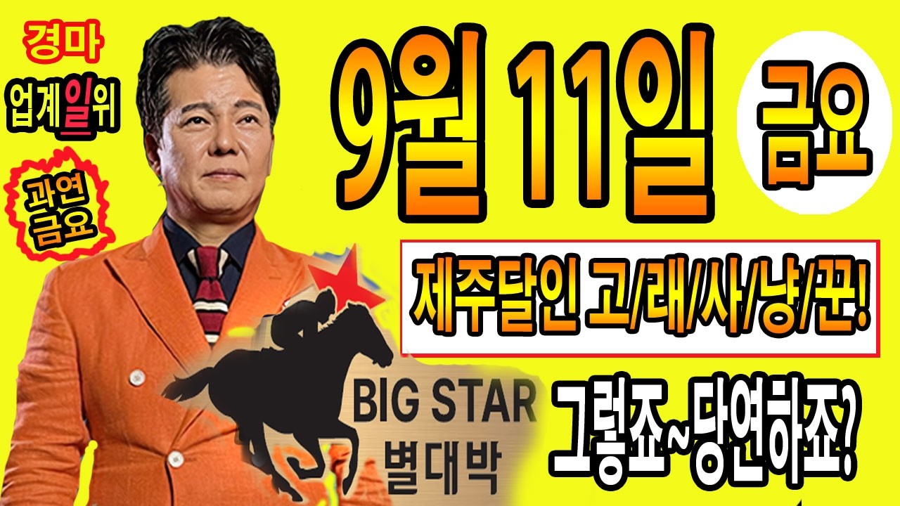 "9월/11일/금요경마" 별대박/분석방송