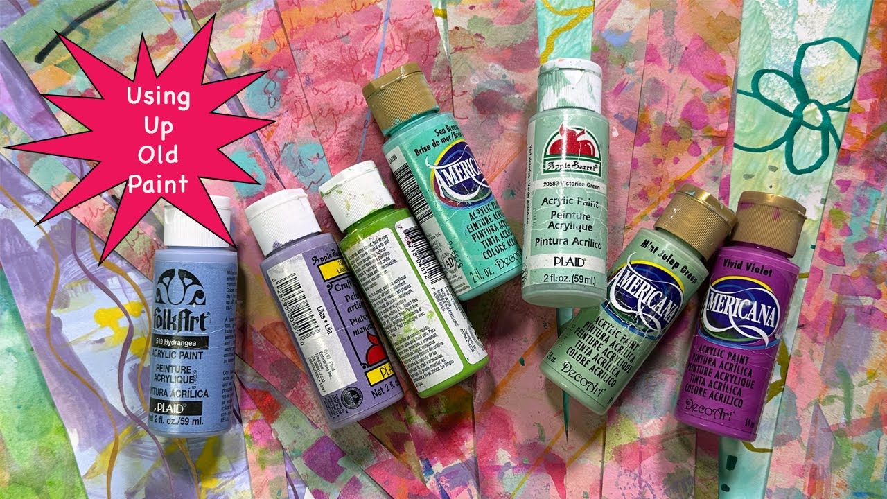 Making Papers For Collage & Using Up Old Paint