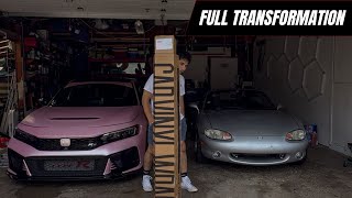 Full Transformation on my JDM RHD Miata - New Car Wrap!! 