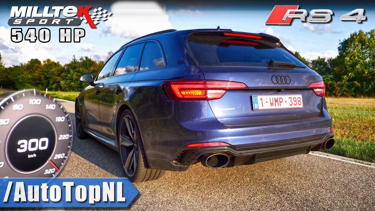 audi rs5 top speed in india 540HP AUDI RS4 B9 Rennsport 0-300km/h ACCELERATION by AutoTopNL