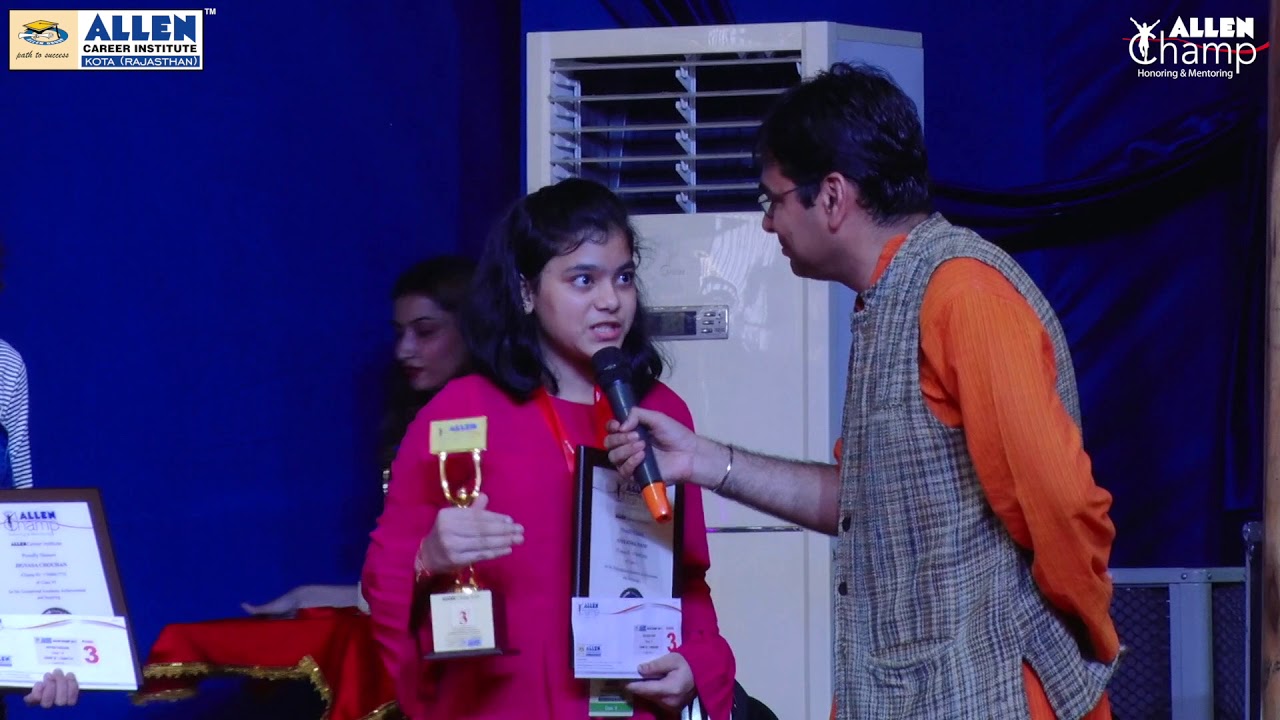 ALLEN Champion's Day 2017 - Felicitation of ALLEN Champ Rank-3 neet coaching in indore