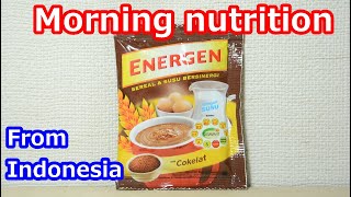 インドネシアの朝食の栄養補給にぴったりな飲み物エネルゲン チョコレートとバニラ味 Energen, the perfect drink to supplement Indonesian