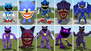 EVOLUTION OF SPRUNKI SONIC EXE TAPES VS NEW SMILING CATNAP POPPY PLAYTIME CHAPTER 4 In Garry