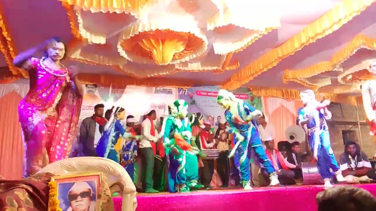 राधा कृष्ण दंडार मंडळ मुदाटी (चौताली डान्स) Dandar Spardha Bhimnala 2024 @ Chautali Dance | 