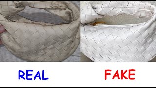 Bottega Veneta bag real vs fake. How to spot original Bottega Veneta jodie hand bag Resimi