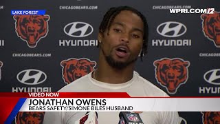 Video Now: Bears safety Jonathan Owens on going to Paris to watch wife Simone Biles