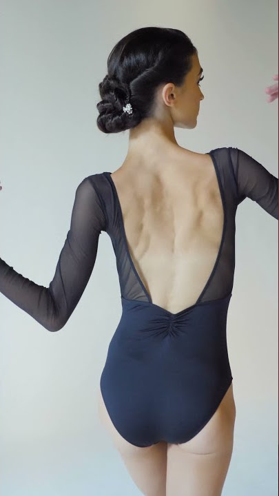 Ballet Rosa Shirley Pleated Long Sleeve Leotard
