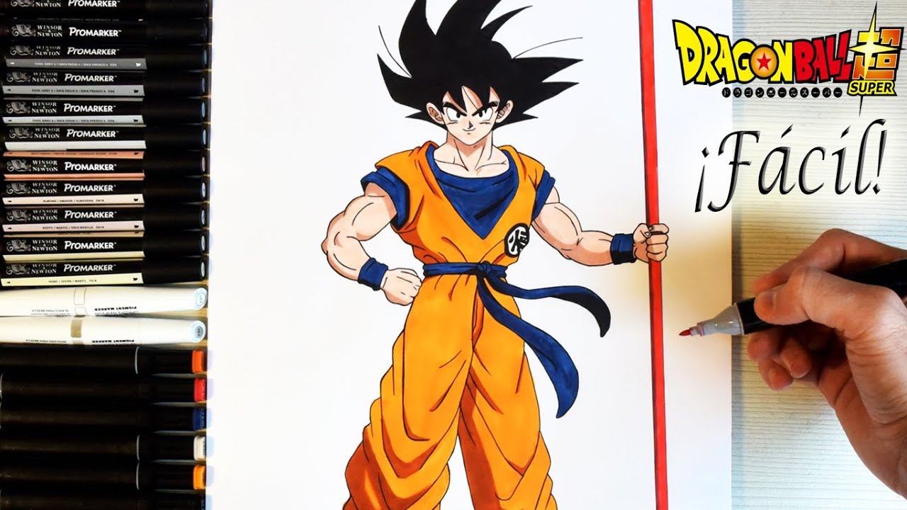 Como dibujar a goku normal