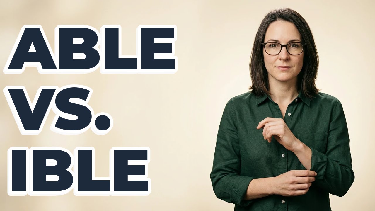 When Should You Use The Suffix -able Instead Of -ible?