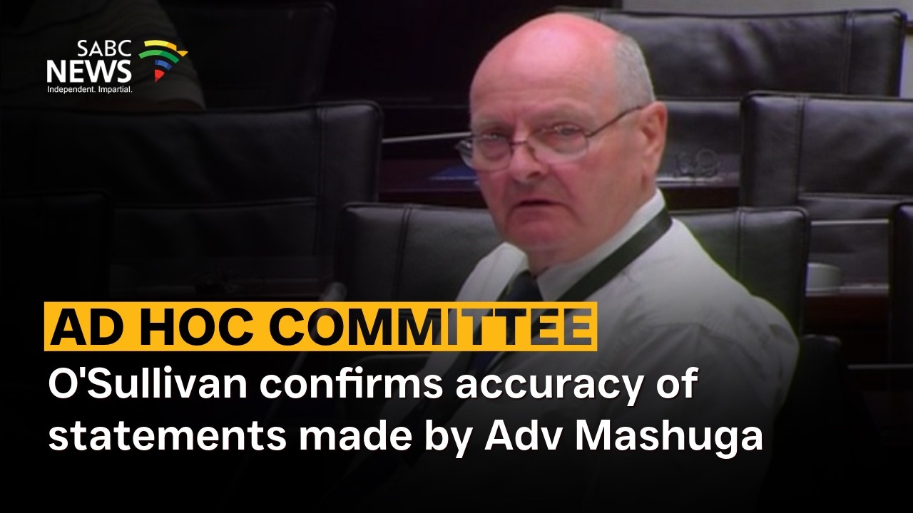 O'Sullivan confirms accuracy of statements made by Adv Mashuga on payment of polygraph examination