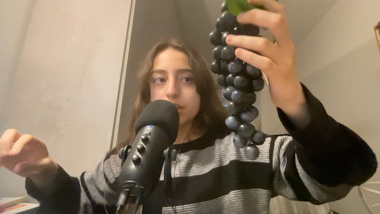 Fake fruit triggers + teaching you fruit names in spanish ASMR