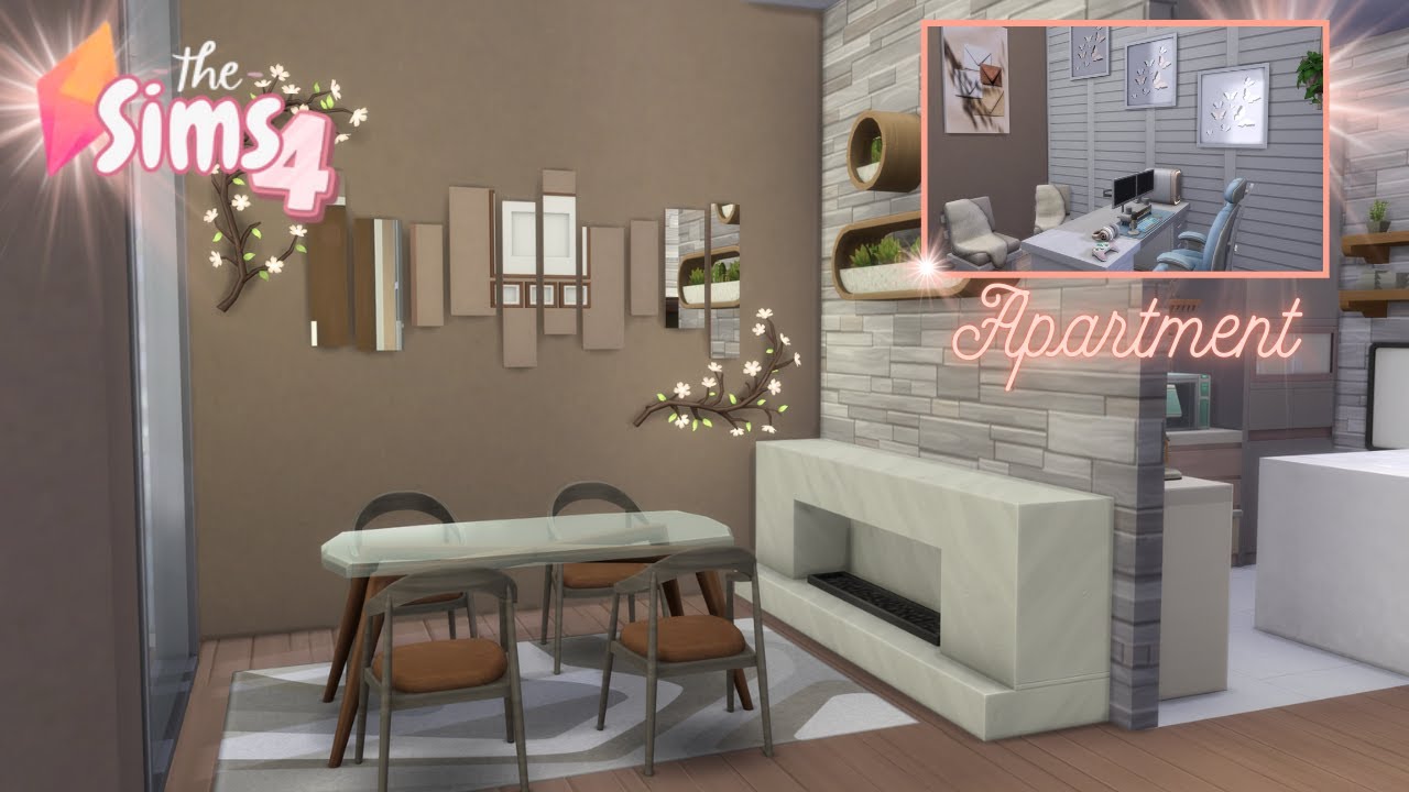Sims 4 Speed Build | Stylish 1 bed 1 bath apartment | Nocc