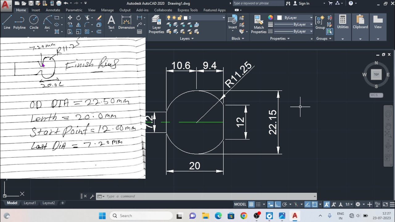 autocad 2020 , cnc coordinate kese nikale , autocad 2d - YouTube