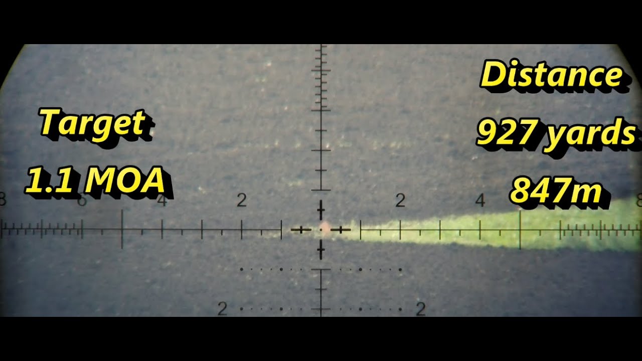 Airgun ELR 1.1MOA target at 850m - YouTube