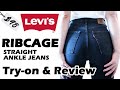 LEVI'S Ribcage Straight Ankle Women's Jeans - Feelin' Cagey Black | Try-on & Review | AERIN