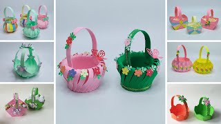 7 Easy and beautiful basket ideas | Making DIY baskets | Paper and foam crafts | The best of paper