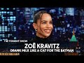 Zoë Kravitz Drank Milk like a Cat to Prepare for The Batman (Extended) | The Tonight Show