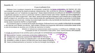 ENEM 2019 - Linguagens | Questao 42 (Prova Amarela) - Software Livre screenshot 3