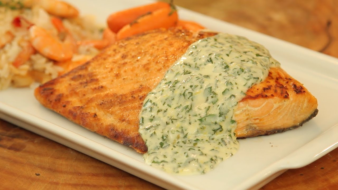 Clube do Gordinho - Salmão ao Molho de Ervas