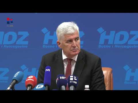 RTV HB | Konferencija za medije predsjednika HDZ BiH Dragana Čovića, Mostar 9.12.2022.