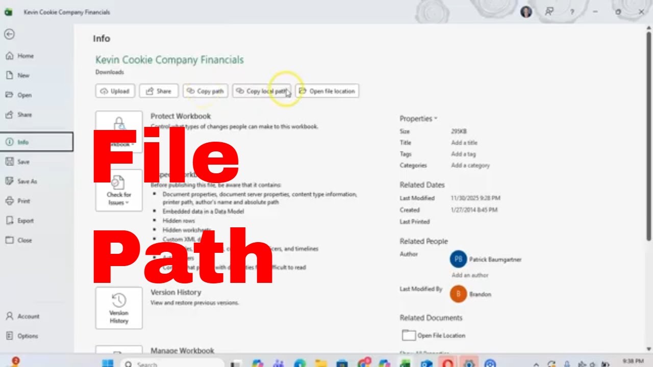 Excel Trick: How to Copy The File Path of Your Spreadsheet Without ...