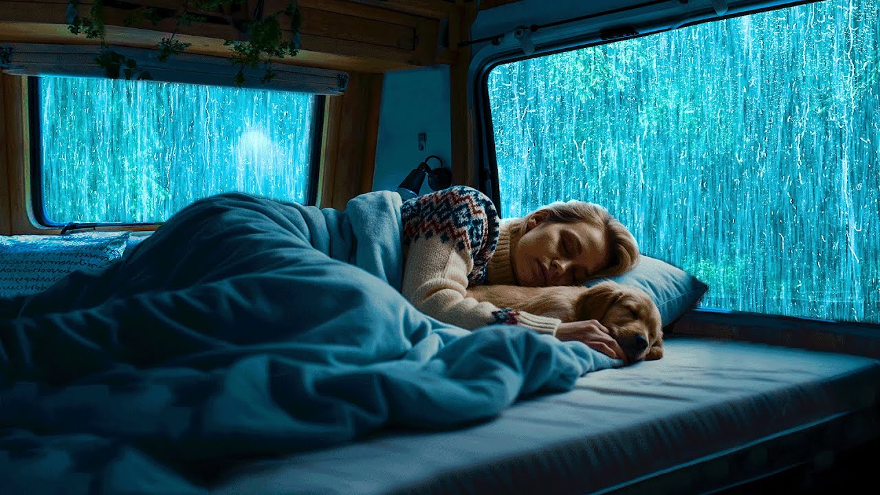 Rain Sounds for Sleeping 🌙 Relaxing Rain & Thunder in a Cozy Car for Fast Deep Sleep, White Noise